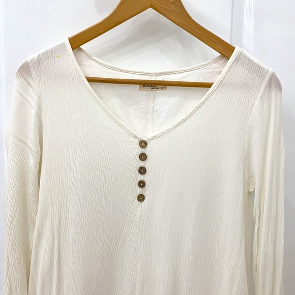 Two-tier flowy cotton dress - Picture 2 of 3